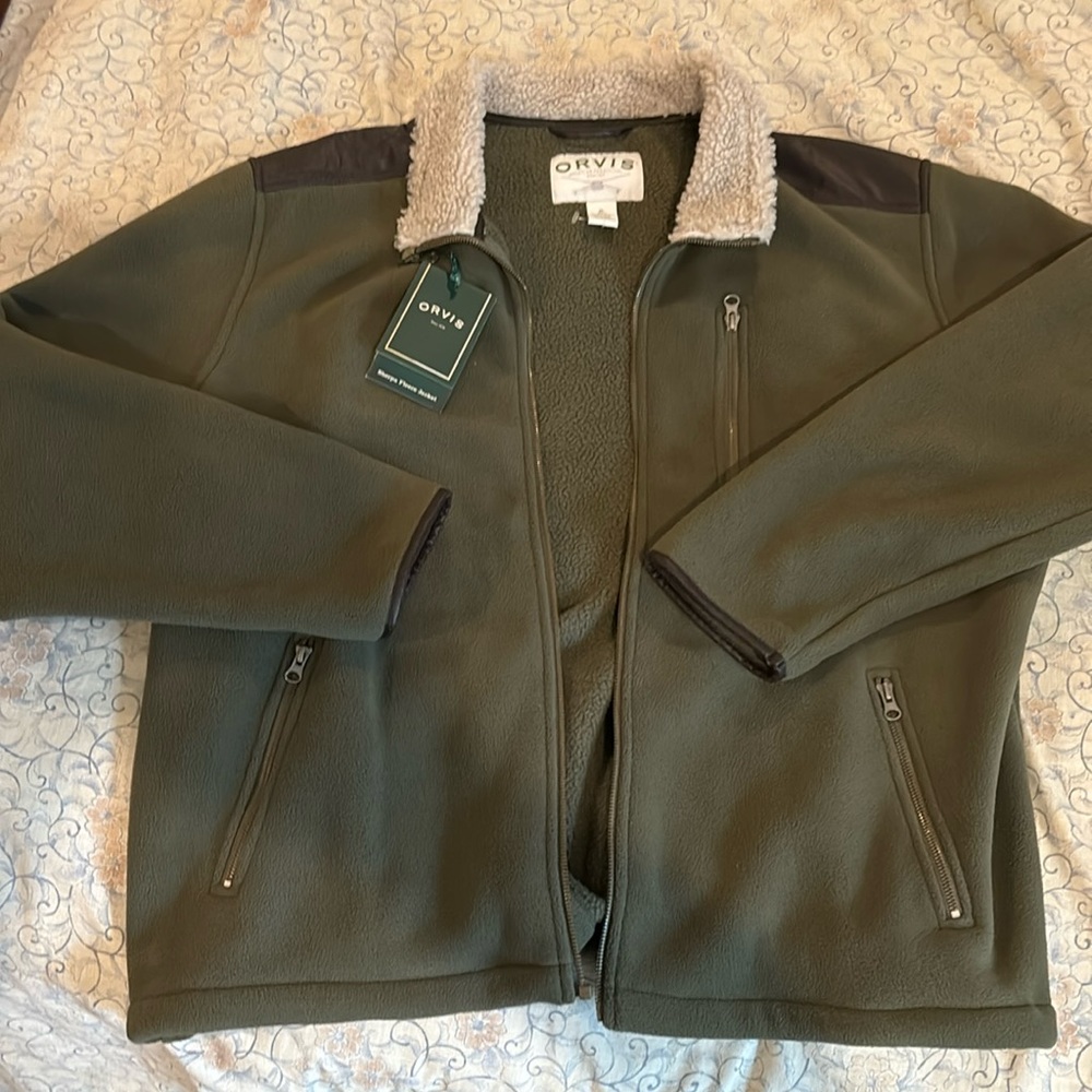 Men’s Orvis Sherpa Fleece Jacket-Size XL -NWT